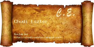 Chudi Eszter névjegykártya